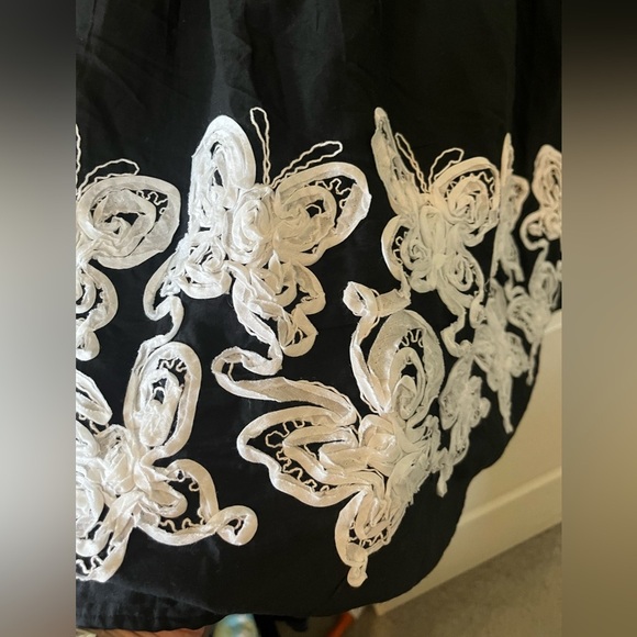 Connected Apparel Black Sleeveless Summer Dress with Butterfly Embroidery 16W - Picture 8 of 16